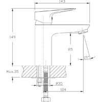 Смеситель Lauter Awe 21CK128C - Превью изображения №2 — Интернет-магазин Time-Shop