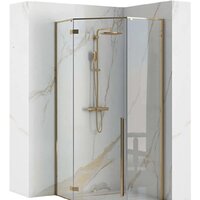 Душевой уголок Rea Diamond 90x90 (золотой/прозрачное стекло) - Превью изображения №1 — Интернет-магазин Time-Shop