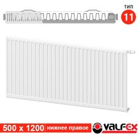 Стальной панельный радиатор Valfex Steel VC R 11 500х1200 VF.VC.R.11.500.1200 (с нижним подключением) - Превью изображения №2 — Интернет-магазин Time-Shop