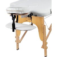 Массажный стол Atlas Sport складной 2-с деревянный 70 см (белый) - Превью изображения №2 — Интернет-магазин Time-Shop