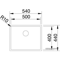 Кухонная мойка Blanco Claron 500-U Durinox 523386 - Превью изображения №2 — Интернет-магазин Time-Shop