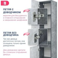  Doratiz Шкаф-пенал Крит 35 2712.309 (серый) - Превью изображения №14 — Интернет-магазин Time-Shop