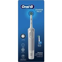 Электрическая зубная щетка Oral-B Vitality D100 Starterkit + 2 насадки (серый) - Превью изображения №2 — Интернет-магазин Time-Shop