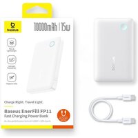 Внешний аккумулятор Baseus EnerFill FP11 10000mAh 15W (белый) - Превью изображения №9 — Интернет-магазин Time-Shop