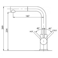 Смеситель Aquasanita Argo 2383 (black metallic) - Превью изображения №2 — Интернет-магазин Time-Shop