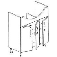  СанитаМебель Тумба под умывальник Камелия-67 Д2 (белый) - Превью изображения №2 — Интернет-магазин Time-Shop