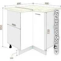 Шкаф напольный Кортекс-мебель Корнелия Лира НШУ угловой (оникс/марсель) - Превью изображения №5 — Интернет-магазин Time-Shop