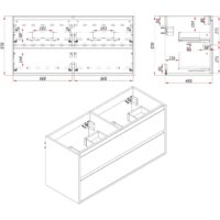  ЗОВ Тумба с умывальником Парма 120 P120LWP0MWMC1B-OL120 (белый матовый) - Превью изображения №4 — Интернет-магазин Time-Shop