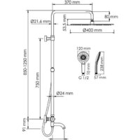 Душевая система  Wasserkraft A188.117.101.087.CH Thermo - Превью изображения №3 — Интернет-магазин Time-Shop