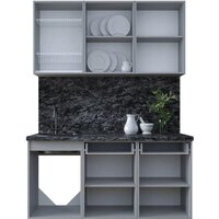 Готовая кухня Интерлиния Тренд 1.5А (мята/мята/дуб бунратти) - Превью изображения №2 — Интернет-магазин Time-Shop