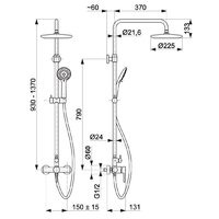 Душевая система  KFA Moza 503691031 - Превью изображения №2 — Интернет-магазин Time-Shop