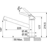 Смеситель Franke Orbit 115.0623.146 (хром/миндаль) - Превью изображения №2 — Интернет-магазин Time-Shop