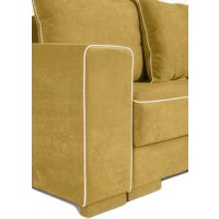 Диван Krones Цезарь 4 (велюр, горчичный/молочный) - Превью изображения №6 — Интернет-магазин Time-Shop