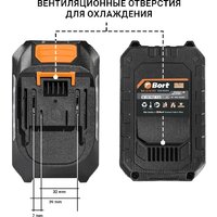 Аккумулятор Bort BA-21U-93 93418989 (18В/9 Ah) - Превью изображения №2 — Интернет-магазин Time-Shop