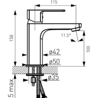 Смеситель Ferro Alba VerdeLine BLB2VL - Превью изображения №2 — Интернет-магазин Time-Shop