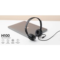 Офисная гарнитура Rapoo H100 (черный) - Превью изображения №8 — Интернет-магазин Time-Shop