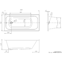Ванна Ventospa Mitra 150x70 - Превью изображения №3 — Интернет-магазин Time-Shop