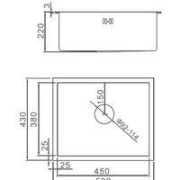 Кухонная мойка Gerhans K35043B - Превью изображения №2 — Интернет-магазин Time-Shop