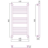 Полотенцесушитель Сунержа Богема+ прямая 800х400 03-0220-8040 - Превью изображения №3 — Интернет-магазин Time-Shop