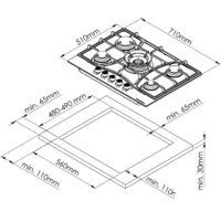 Варочная панель KUPPERSBERG FG 73 B - Превью изображения №4 — Интернет-магазин Time-Shop