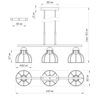Подвесная люстра Элетех Энди 1005404672 - Превью изображения №4 — Интернет-магазин Time-Shop