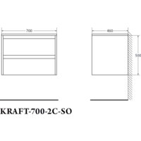  BelBagno Тумба под умывальник Kraft-700-2C-SO-RNN (rovere nebrasca) - Превью изображения №8 — Интернет-магазин Time-Shop