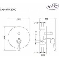 Смеситель Blue Water CAL-BPD.220C - Превью изображения №2 — Интернет-магазин Time-Shop