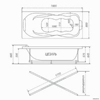 Ванна Triton Цезарь 180x80 (с ножками и экраном) - Превью изображения №10 — Интернет-магазин Time-Shop