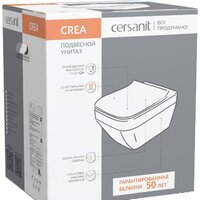 Унитаз подвесной Cersanit Crea Square Clean On DPL EO Slim A63115 - Превью изображения №7 — Интернет-магазин Time-Shop