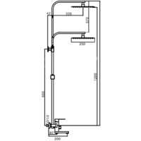Душевая система  FRAP F24802 (хром) - Превью изображения №2 — Интернет-магазин Time-Shop