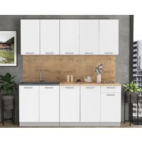 Готовая кухня Интерлиния Мила Лайт 2.0 (белый платинум/дуб бунратти) - Превью изображения №3 — Интернет-магазин Time-Shop