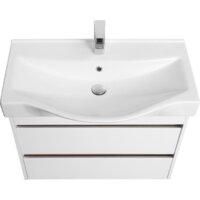  Акватон Тумба под умывальник Нортон 80 1A248901NT010 (белый/дуб эндгр.) - Превью изображения №3 — Интернет-магазин Time-Shop