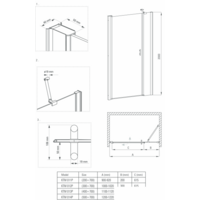 Душевая дверь Deante Moon 110 KTM 013P - Превью изображения №4 — Интернет-магазин Time-Shop