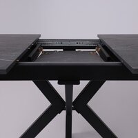 Кухонный стол Lepremo AV 1212 МДФ раздвижной 1000-1300x700 (мрамор Пьетра графитовый/черный) - Превью изображения №14 — Интернет-магазин Time-Shop