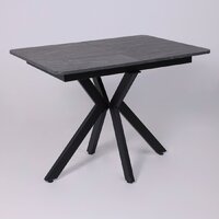 Кухонный стол Lepremo AV 1212 МДФ раздвижной 1000-1300x700 (мрамор Пьетра графитовый/черный) - Превью изображения №6 — Интернет-магазин Time-Shop