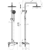 Душевая система  Rubineta Olo + Ultra-10 SW DV3/4 625125 - Превью изображения №2 — Интернет-магазин Time-Shop