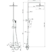 Душевая система  Deante Arnika NAC 01QK - Превью изображения №3 — Интернет-магазин Time-Shop