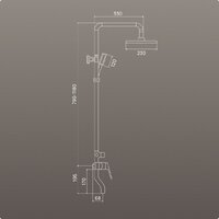 Душевая система  РМС PL7CH-009DK - Превью изображения №4 — Интернет-магазин Time-Shop