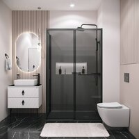 Душевой уголок Grossman Style 100x100x195 120.K33.05.1010.21.10 (черный матовый/стекло тонированное) - Превью изображения №7 — Интернет-магазин Time-Shop