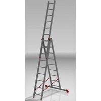 Лестница-стремянка Новая высота NV 323 трёхсекционная профессиональная 3x9 ступеней - Превью изображения №3 — Интернет-магазин Time-Shop