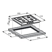 Варочная панель Weissgauff HGG 640 WG Nano Glass - Превью изображения №3 — Интернет-магазин Time-Shop
