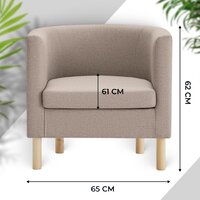 Интерьерное кресло Mio Tesoro Агата 351 (темно-бежевый 1176) - Превью изображения №3 — Интернет-магазин Time-Shop