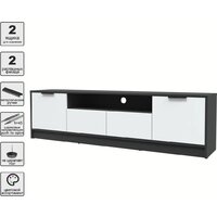 Тумба Интерлиния ТВ Концепт КТ-ТВ4-50 (белый платинум/антрацит) - Превью изображения №2 — Интернет-магазин Time-Shop