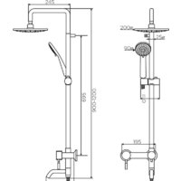 Душевая система  Damixa Elder D0701200 - Превью изображения №11 — Интернет-магазин Time-Shop
