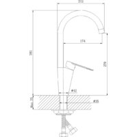 Смеситель Lauter Arc 21CK71691BS - Превью изображения №2 — Интернет-магазин Time-Shop
