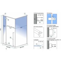 Душевой уголок Rea Fargo 90х90 (золото/прозрачное стекло) - Превью изображения №6 — Интернет-магазин Time-Shop