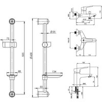 Комплект смесителей Rubineta Uno-10 + Uno-18 + Varianta – Delta 625025 - Превью изображения №5 — Интернет-магазин Time-Shop