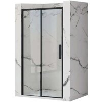 Душевая дверь Rea Rapid Slide 140 (черный/прозрачное стекло) - Превью изображения №1 — Интернет-магазин Time-Shop