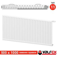 Стальной панельный радиатор Valfex Steel VC R 11 500х1000 VF.VC.R.11.500.1000 (с нижним подключением) - Превью изображения №2 — Интернет-магазин Time-Shop