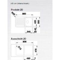 Кухонная мойка Blanco Lantos 45 S-IF Salto 519707 (нержавеющая сталь) - Превью изображения №3 — Интернет-магазин Time-Shop